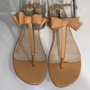 LK Bennett patent bow sandal
